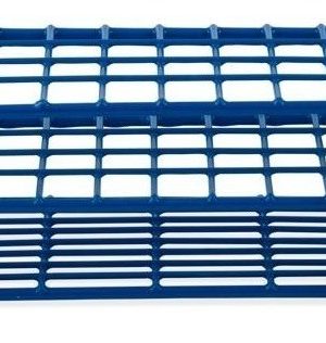 GRADILLA DE ALAMBRE RECUBIERTA DE VINILO AZUL