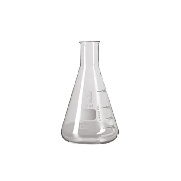 MATRAZ ERLENMEYER DE VIDRIO BOCA ANCHA